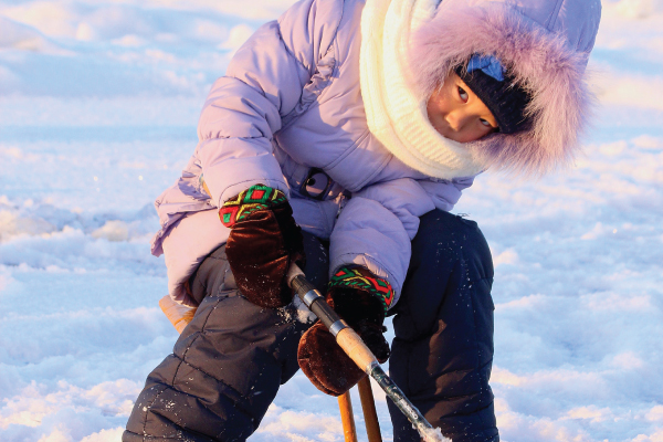 Child Ice Fishing