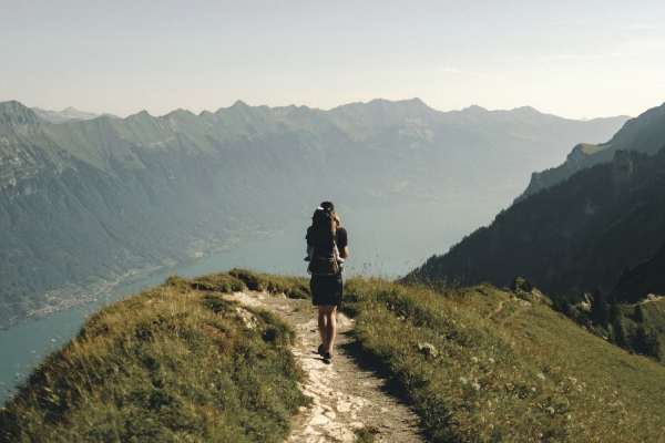 Hiker on Mountain