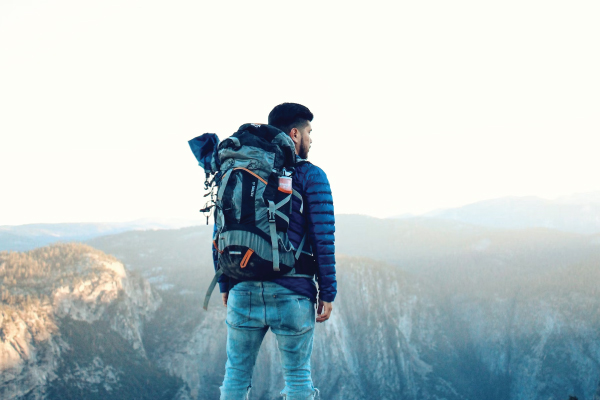 Hiker on Mountain