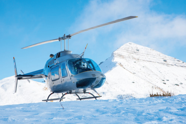 Helicopter in Mountains