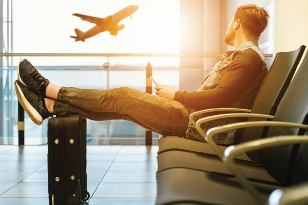 Man waiting at airport