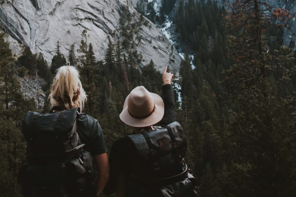 Hikers on Mountain